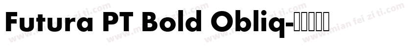 Futura PT Bold Obliq字体转换